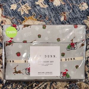 NWT Rae Dunn Christmas Holiday Seasonal Twin Sheet Set THIS HOUSE BELIEVES